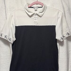 Calvin Klein Men's Polo Shirt in Black and White
